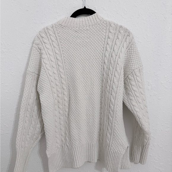 Abercrombie & Fitch Cable Knit Sweater - Cream - Picture 4 of 5